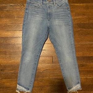 High Waisted Cropped Skinny Jeans